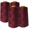 4 Pack of 6000(24,000 Total) Yard Burgundy Spools Sewing Thread All Purpose Excellent for Stitching Projects
